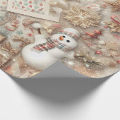 Elegante Gouden Glitter Kerstelementen Cadeaupapier (Hoek)