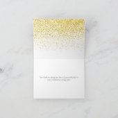 Elegante Gouden Glitter Lettertype Bedankkaart (Binnen)