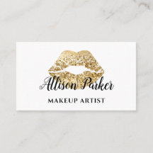 Elegante gouden glitter lippen make-up artiest