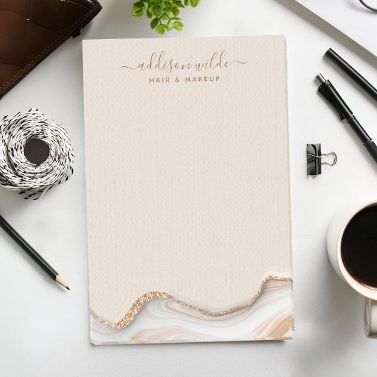 Elegante Gouden Glitter Marmer Agate Moderne Chic Post-it® Notes