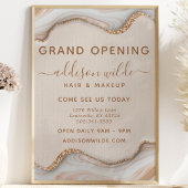 Elegante Gouden Glitter Marmer Agate Moderne Flyer