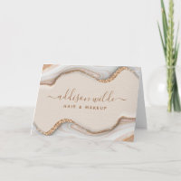 Elegante Gouden Glitter Marmer Klant Bedankkaart