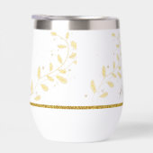 Elegante Gouden Glitter Monogram Naam (Rechts)