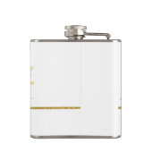 Elegante Gouden Glitter Monogram Naam Heupfles (Achterkant)