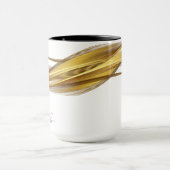 Elegante Gouden Glitter Monogram Naam Mok (Midden)