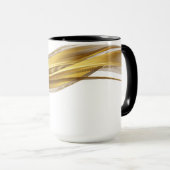Elegante Gouden Glitter Monogram Naam Mok (Voorkant rechts)