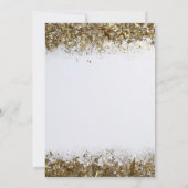 Elegante Gouden Glitter New Years Eve White 2025 Kaart (Achterkant)