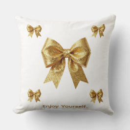 Elegante Gouden Glitter Ornament Kussen