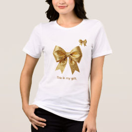 Elegante Gouden Glitter Ornament Tri-Blend Shirt