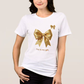 Elegante Gouden Glitter Ornament Tri-Blend Shirt