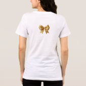 Elegante Gouden Glitter Ornament Tri-Blend Shirt (Achterkant)