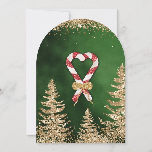 Elegante Gouden Glitter Pine Gouden Glitter Corpor Kaart (Achterkant)