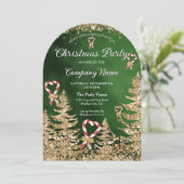 Elegante Gouden Glitter Pine Gouden Glitter Corpor Kaart (Staand voorkant)