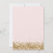 Elegante gouden glitter pioen bloemetjes zoet 16 kaart (Achterkant)