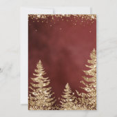 Elegante gouden glitter rode corporate kerstfeest kaart (Achterkant)