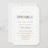 Elegante gouden glitter SPRINKLE jongens baby show Kaart (Voorkant)