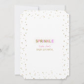 Elegante gouden glitter SPRINKLE jongens baby show Kaart (Achterkant)