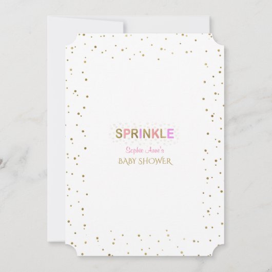 Elegante gouden glitter SPRINKLE jongens baby show Kaart (Achterkant)