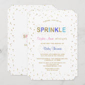 Elegante gouden glitter SPRINKLE jongens baby show Kaart (Voorkant / Achterkant)