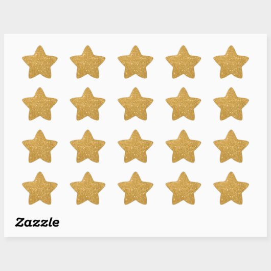 Elegante gouden glitter ster Sticker (Vel)