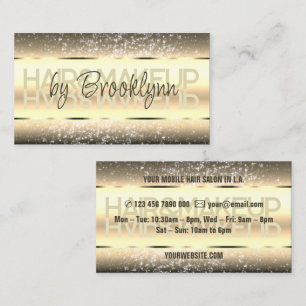 Elegante Gouden Glitter Sterren Helder Glanzend Go Visitekaartje