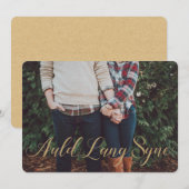 Elegante gouden glitter stijl Auld Lang Syne (Voorkant / Achterkant)