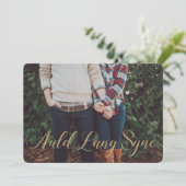 Elegante gouden glitter stijl Auld Lang Syne (Staand voorkant)