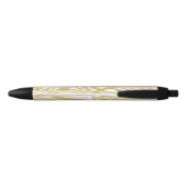 Elegante gouden glitter textuur print zwarte inkt pen (Achterkant)