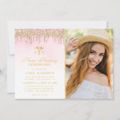 Elegante gouden glitter verpleegkundige pinning ce kaart (Voorkant)