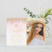 Elegante gouden glitter verpleegkundige pinning ce kaart (Staand voorkant)