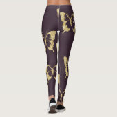 Elegante gouden glitter vlinder leggings (Achterkant)