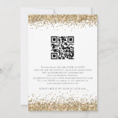 Elegante Gouden Glitter We Do QR Bruiloft Kaart (Achterkant)