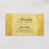 Elegante gouden glitter wenkbrauwen make-up arties visitekaartje (Voorkant)