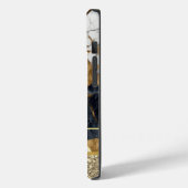 Elegante Gouden Glitter Zwarte Marmer Geometrisch Case-Mate iPhone Case (Achterkant / Links)