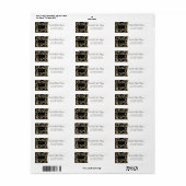 Elegante Gouden Glitterkrullen Adreslabel Etiket (Full Sheet)