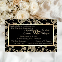 Elegante Gouden Glitterkrullen, Omlijst Huwelijk