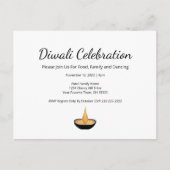 Elegante gouden glitters Diwali-lamp Diwali-vierin Uitnodiging Briefkaart (Voorkant)