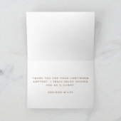 Elegante gouden glitters marmeren cliënt bedankkaa kaart (Binnen)