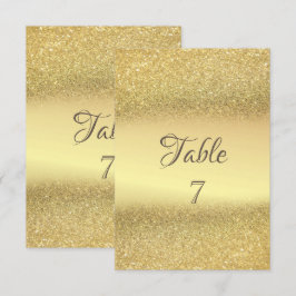 Elegante gouden glitterscherpe bokeh tafelkaart kaart
