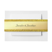 Elegante gouden glitterscript met de hand geschrev uitnodigingen wikkel (Voorkant Voorbeeld)