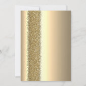 Elegante gouden glitterscript Save The Date (Achterkant)
