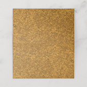 Elegante gouden glittersjabloon plaatskaartje (Buitenkant ongevouwen)