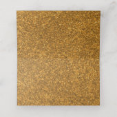 Elegante gouden glittersjabloon plaatskaartje (Binnenkant ongevouwen)