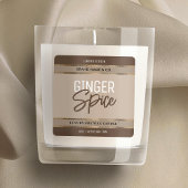 Elegante gouden glittersoekaars in moderne neutral vierkante sticker