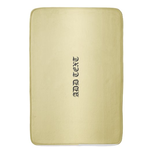 Elegante Gouden Gradiënt Monogram Gepersonaliseerd Badmat (Voorkant Verticaal)