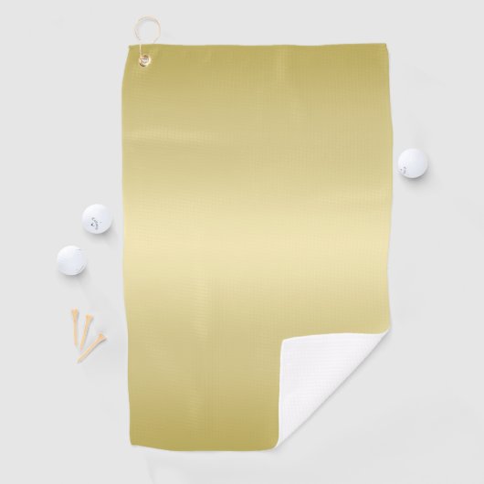 Elegante Gouden Gradiënt Monogram Gepersonaliseerd Golfhanddoek (Insitu)
