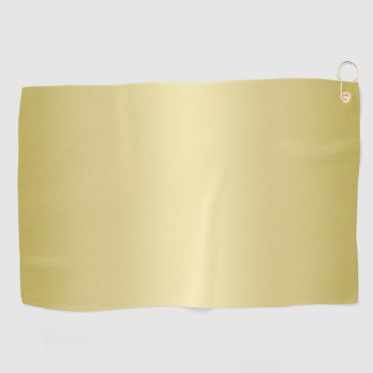 Elegante Gouden Gradiënt Monogram Gepersonaliseerd Golfhanddoek (Horizontaal)