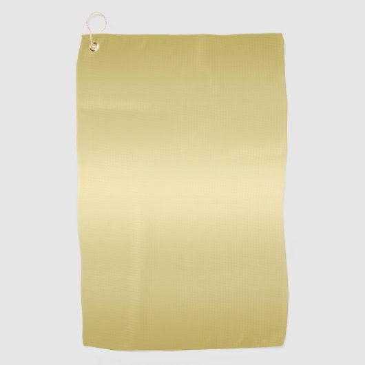 Elegante Gouden Gradiënt Monogram Gepersonaliseerd Golfhanddoek (Voorkant)