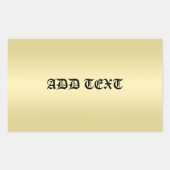 Elegante Gouden Gradiënt Monogram Gepersonaliseerd Rechthoekige Sticker (Voorkant)