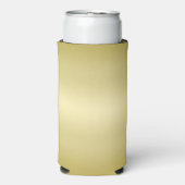 Elegante Gouden Gradiënt Monogram Gepersonaliseerd Seltzer Blikjeskoeler (Seltzer Voorkant)